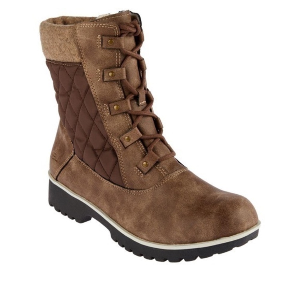 NEW! JBU Boots “Summit” Waterproof Boots Brown Quilted Boots size 12